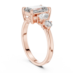 Emerald Poise Lab Grown Diamond Three-Stone Engagement Ring