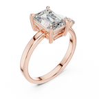 Emerald Poise Lab Grown Diamond Three-Stone Engagement Ring