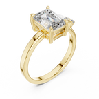 Emerald Poise Lab Grown Diamond Three-Stone Engagement Ring