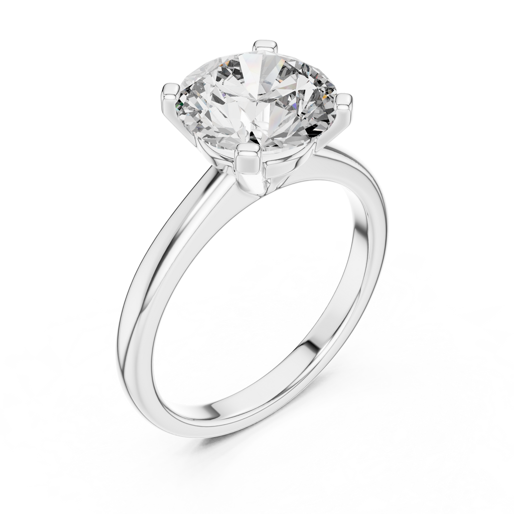 Pure Radiance Round Lab Grown Diamond Solitaire Ring