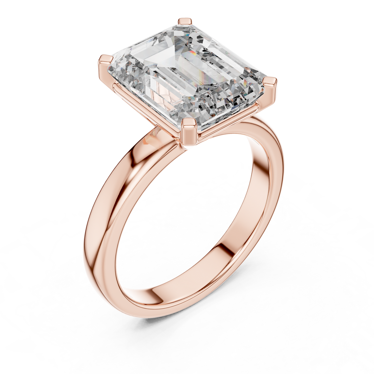 Exklusiver Prinzessschliff Diamant Verlobungsring – Brautkollektion