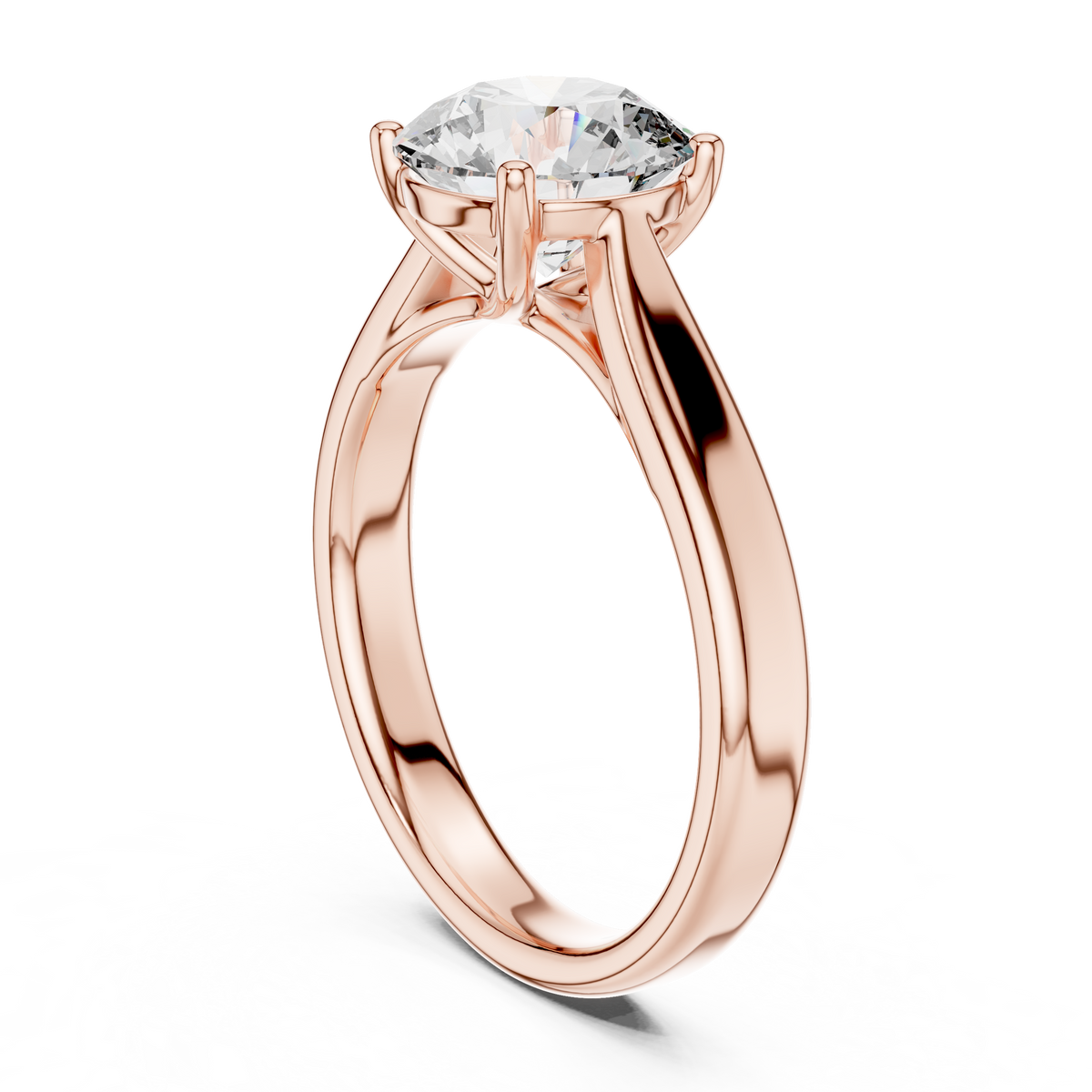 Eternal Curve Round Lab Grown Diamond Solitaire Ring