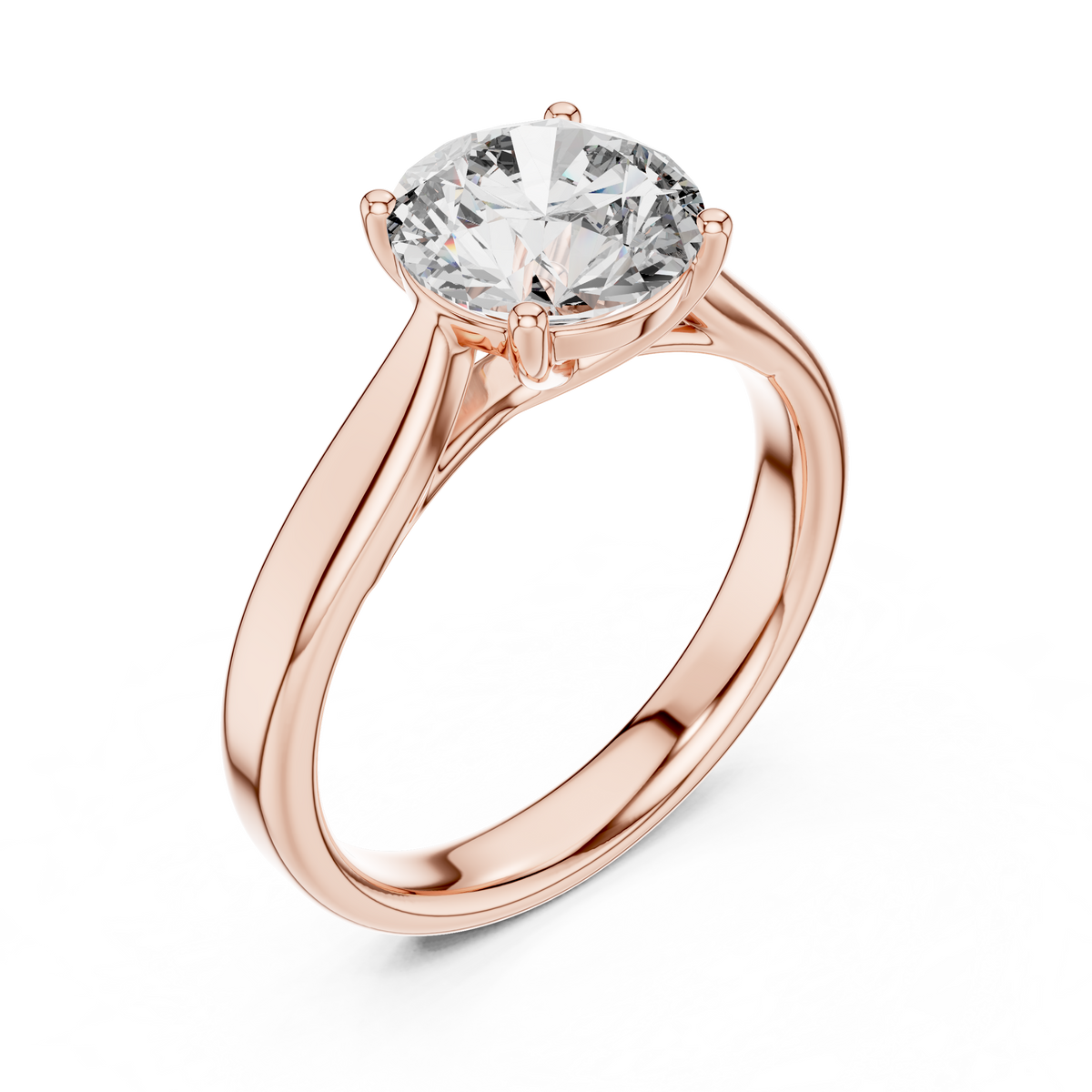 Eternal Curve Round Lab Grown Diamond Solitaire Ring