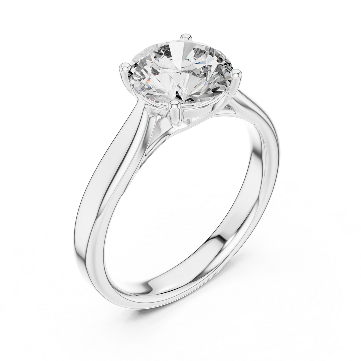 Eternal Curve Round Lab Grown Diamond Solitaire Ring