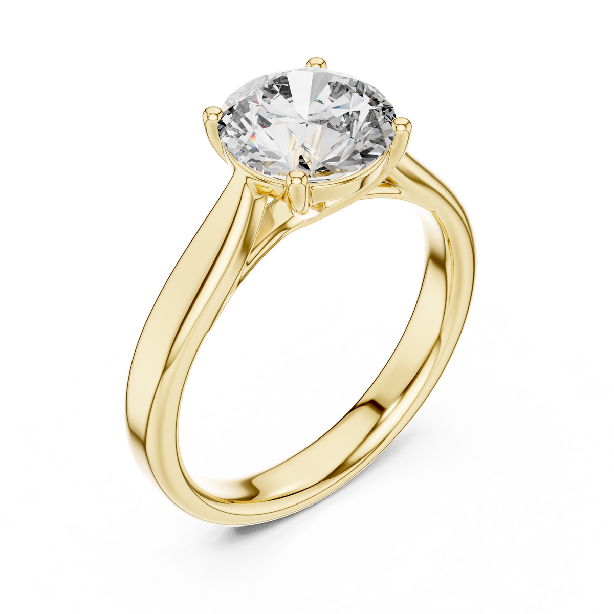 Eternal Curve Round Lab Grown Diamond Solitaire Ring