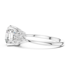Radiant Trio Round Lab Grown Diamond Engagement Ring.
