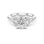 Radiant Trio Round Lab Grown Diamond Engagement Ring.