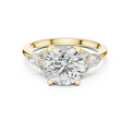Radiant Trio Round Lab Grown Diamond Engagement Ring.