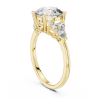 Radiant Trio Round Lab Grown Diamond Engagement Ring.
