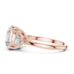 Elara Three-Stone Lab Grown Diamond Ring.