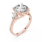 Elara Three-Stone Lab Grown Diamond Ring.