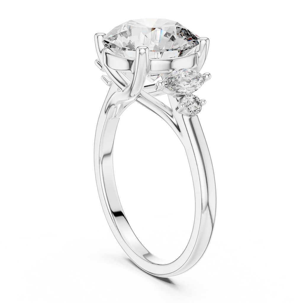 Elara Three-Stone Lab Grown Diamond Ring.