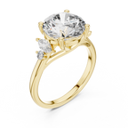 Elara Three-Stone Lab Grown Diamond Ring.