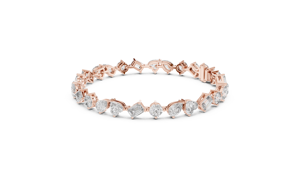 Mosaira Mixed Shape Lab Grown Diamond Tennis Bracelet