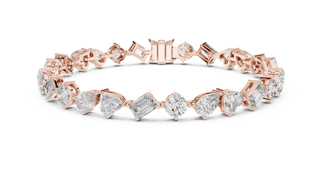 Mosaira Mixed Shape Lab Grown Diamond Tennis Bracelet