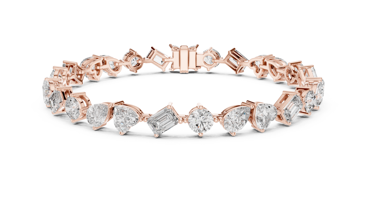 Mosaira Mixed Shape Lab Grown Diamond Tennis Bracelet