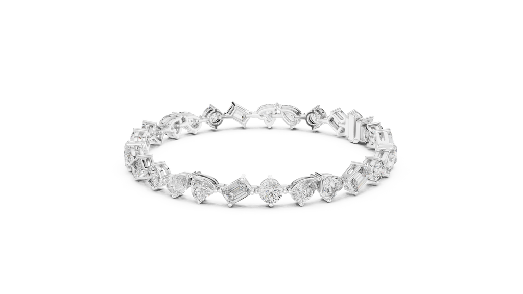Mosaira Mixed Shape Lab Grown Diamond Tennis Bracelet