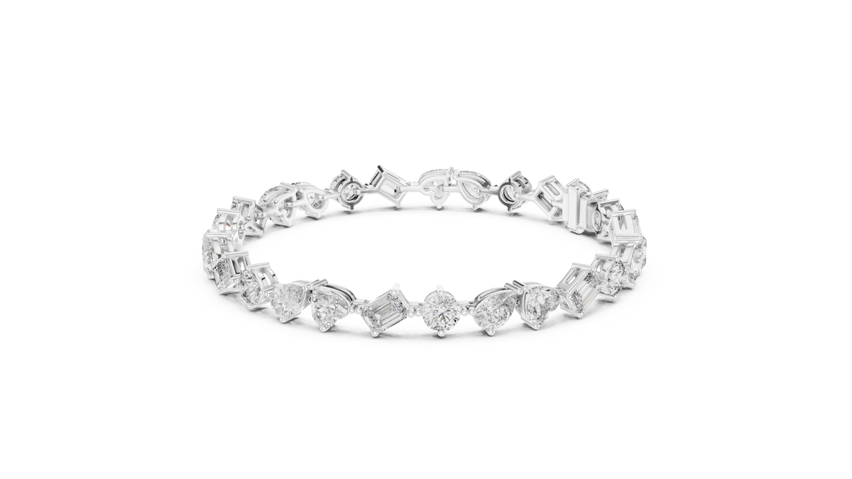 Mosaira Mixed Shape Lab Grown Diamond Tennis Bracelet
