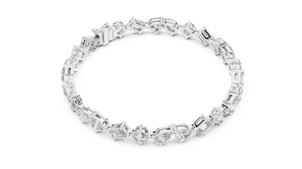 Mosaira Mixed Shape Lab Grown Diamond Tennis Bracelet