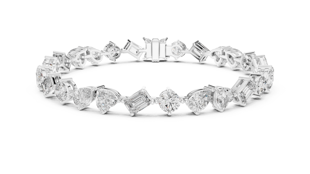 Mosaira Mixed Shape Lab Grown Diamond Tennis Bracelet