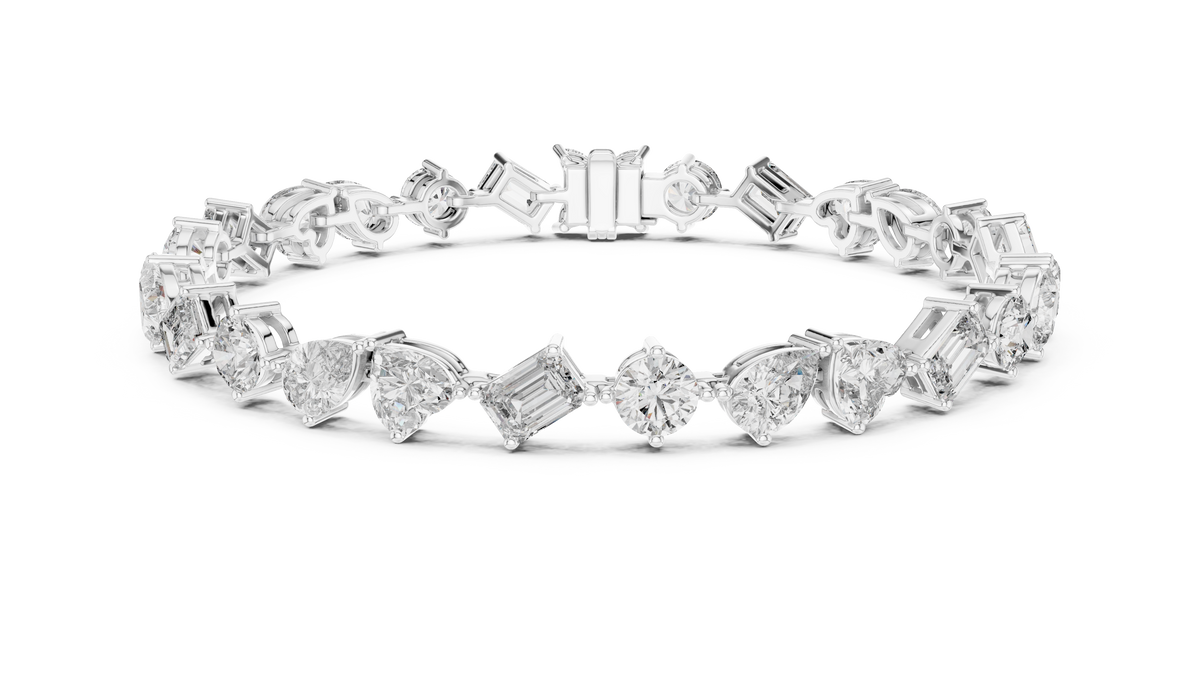 Mosaira Mixed Shape Lab Grown Diamond Tennis Bracelet