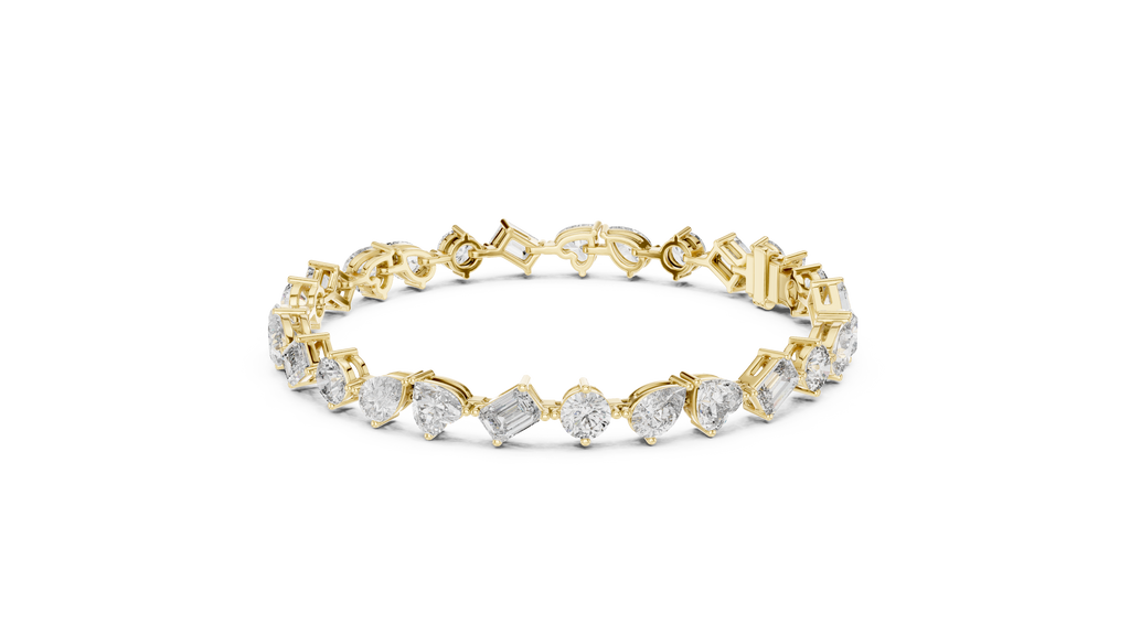 Mosaira Mixed Shape Lab Grown Diamond Tennis Bracelet