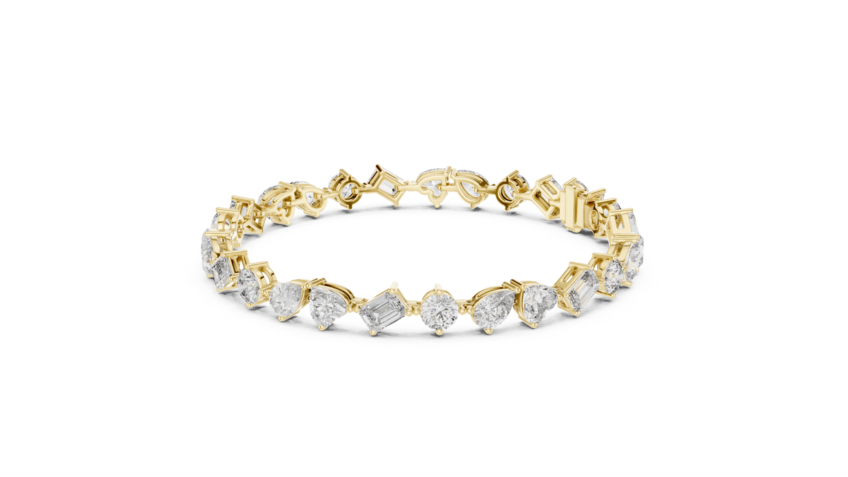 Mosaira Mixed Shape Lab Grown Diamond Tennis Bracelet