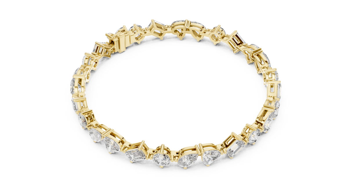 Mosaira Mixed Shape Lab Grown Diamond Tennis Bracelet