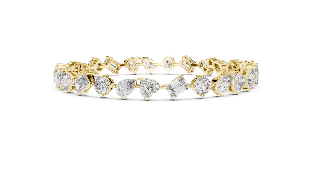 Mosaira Mixed Shape Lab Grown Diamond Tennis Bracelet