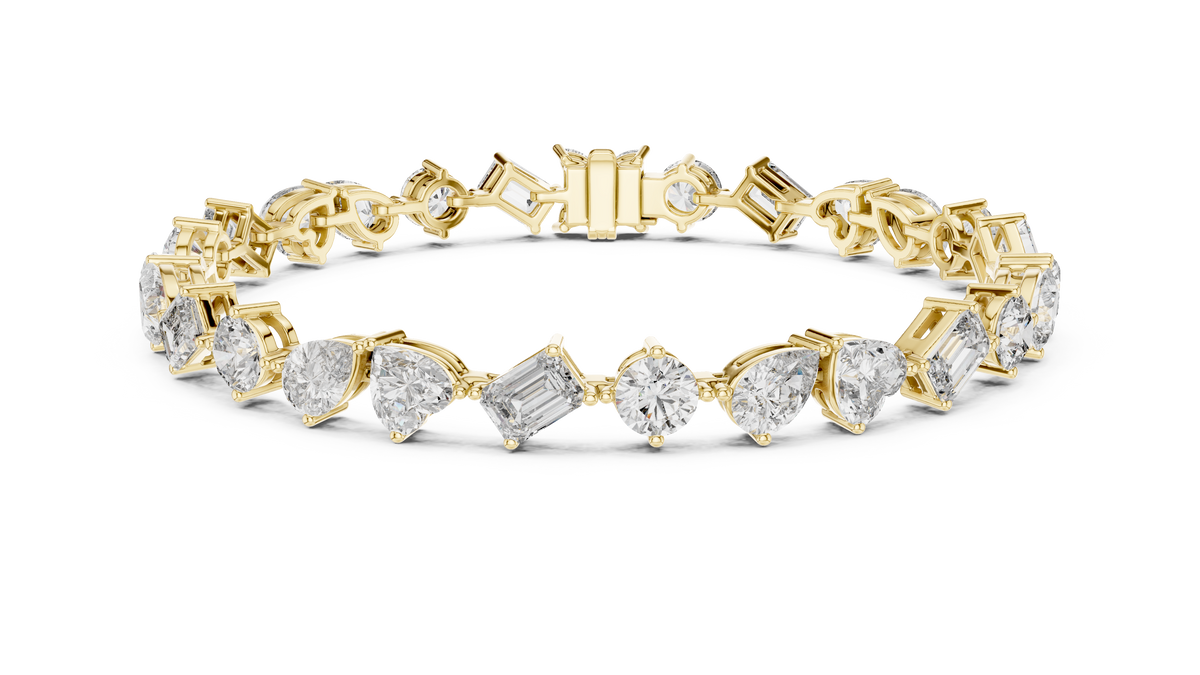 Mosaira Mixed Shape Lab Grown Diamond Tennis Bracelet