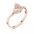 Valerisse Sculpted Wave Lab Grown Diamond Statement Ring.