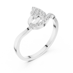 Valerisse Sculpted Wave Lab Grown Diamond Statement Ring.