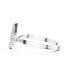 Valerisse Sculpted Wave Lab Grown Diamond Statement Ring.