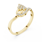 Valerisse Sculpted Wave Lab Grown Diamond Statement Ring.