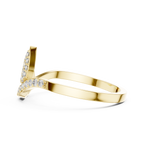 Valerisse Sculpted Wave Lab Grown Diamond Statement Ring.