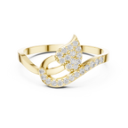 Valerisse Sculpted Wave Lab Grown Diamond Statement Ring.