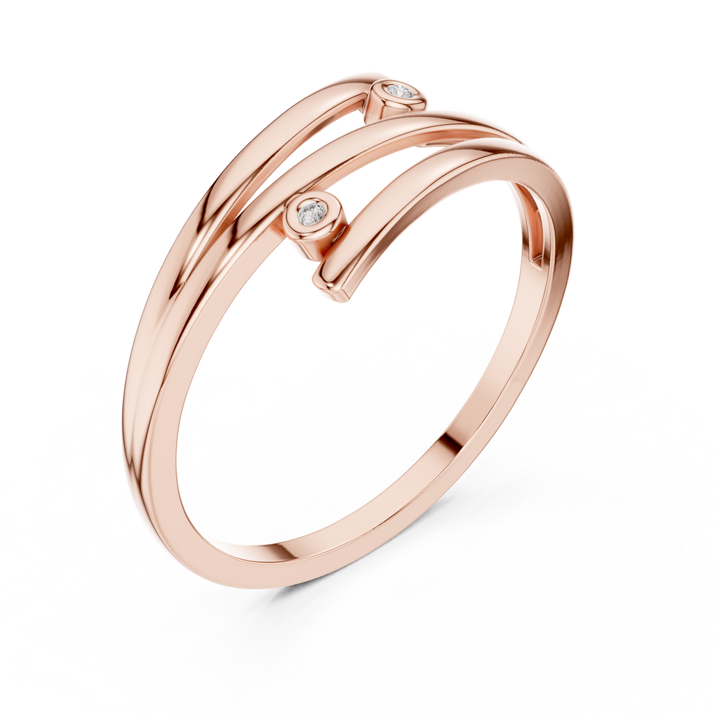 Sorellia Double Crossover Lab Grown Diamond Ring