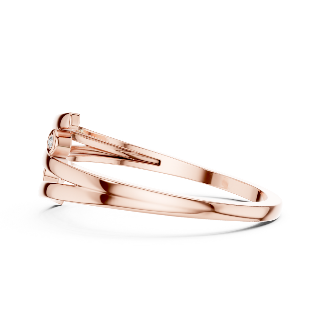 Sorellia Double Crossover Lab Grown Diamond Ring
