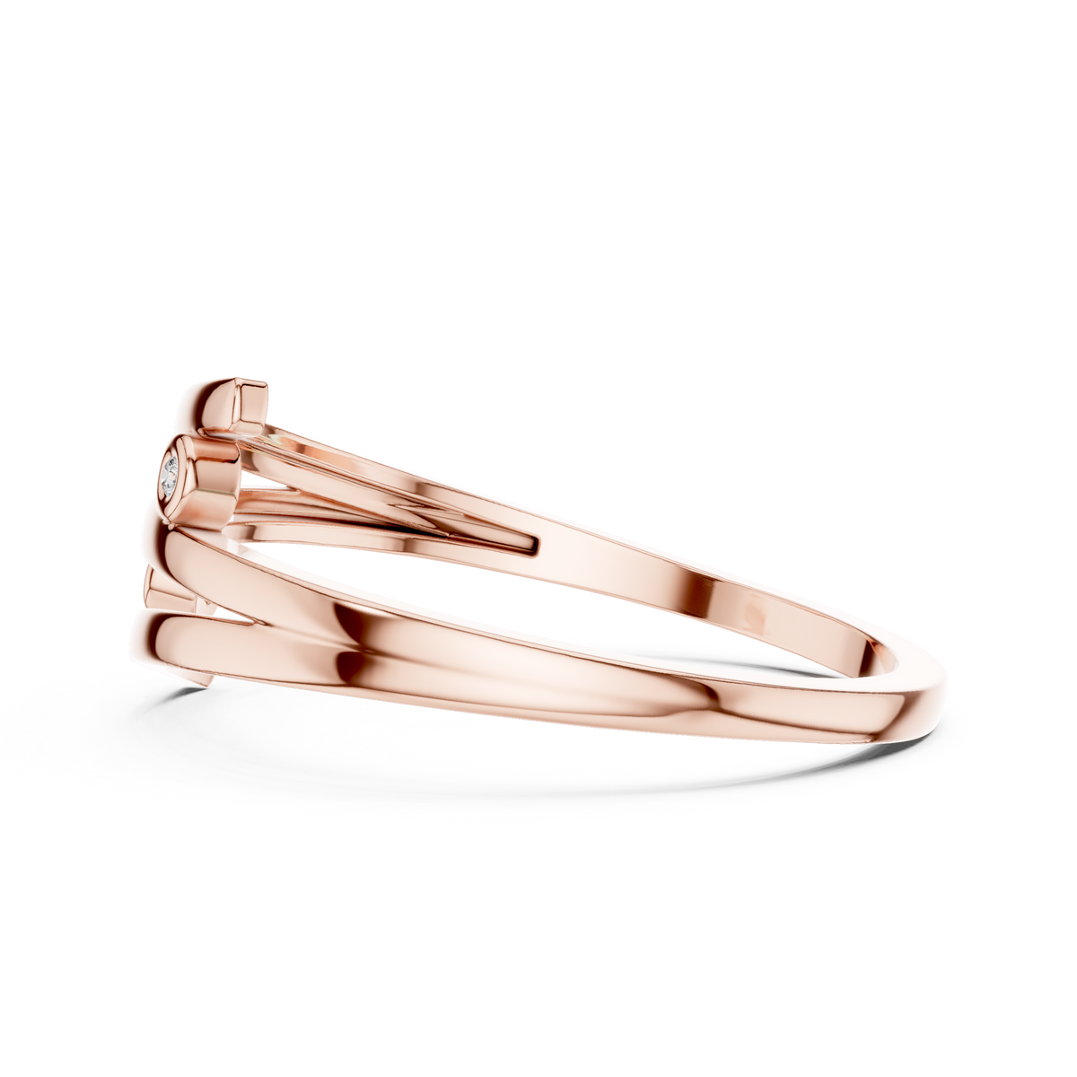 Sorellia Double Crossover Lab Grown Diamond Ring