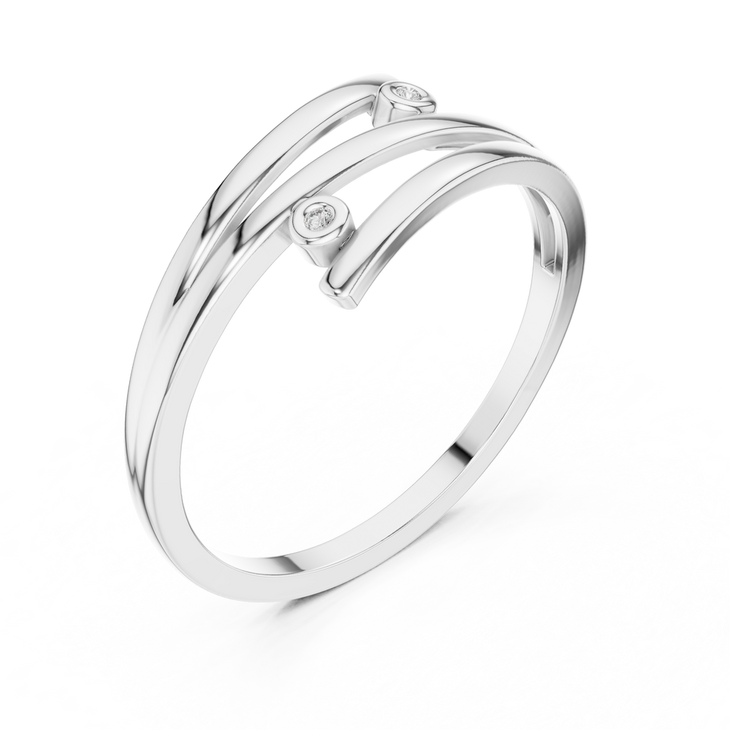 Sorellia Double Crossover Lab Grown Diamond Ring