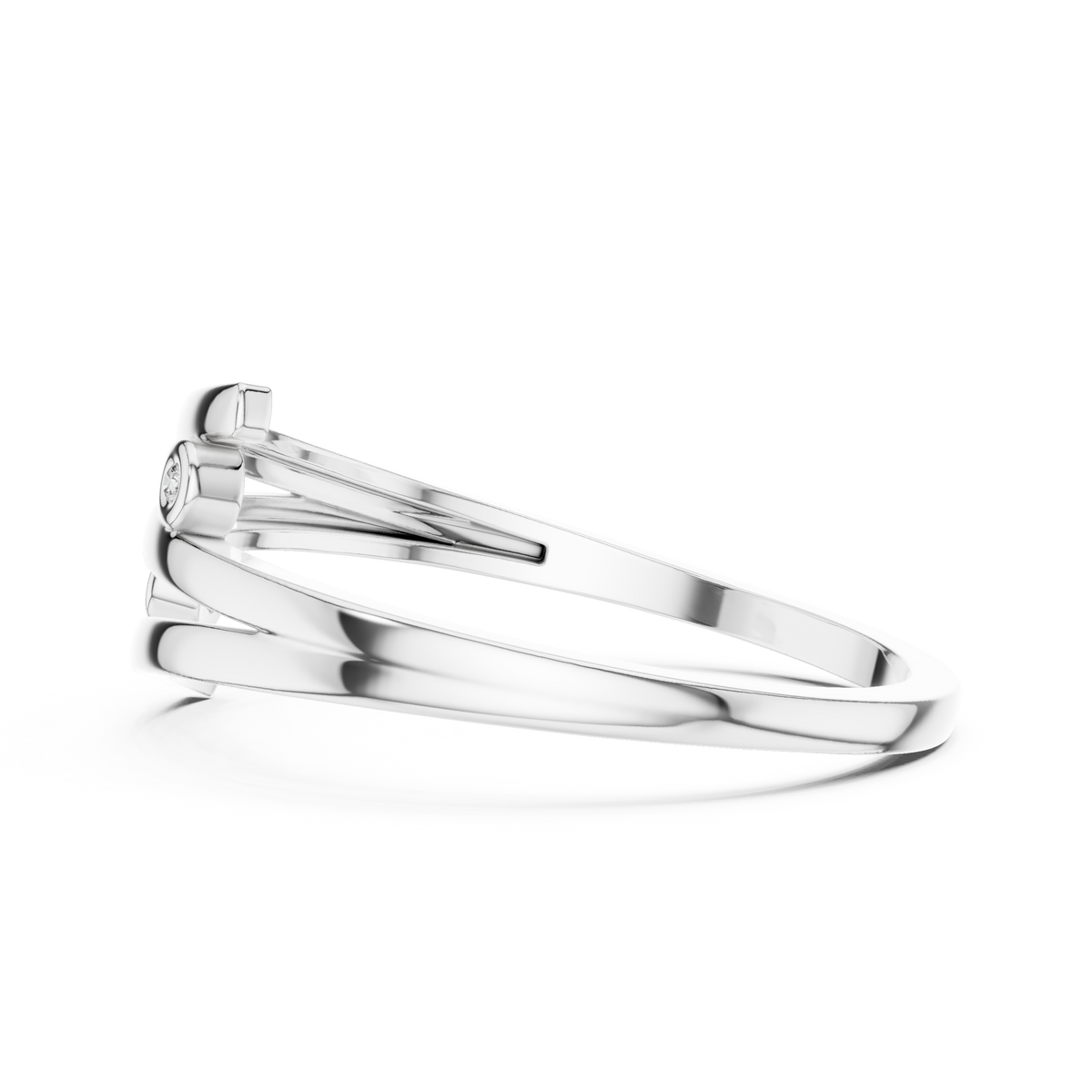 Sorellia Double Crossover Lab Grown Diamond Ring