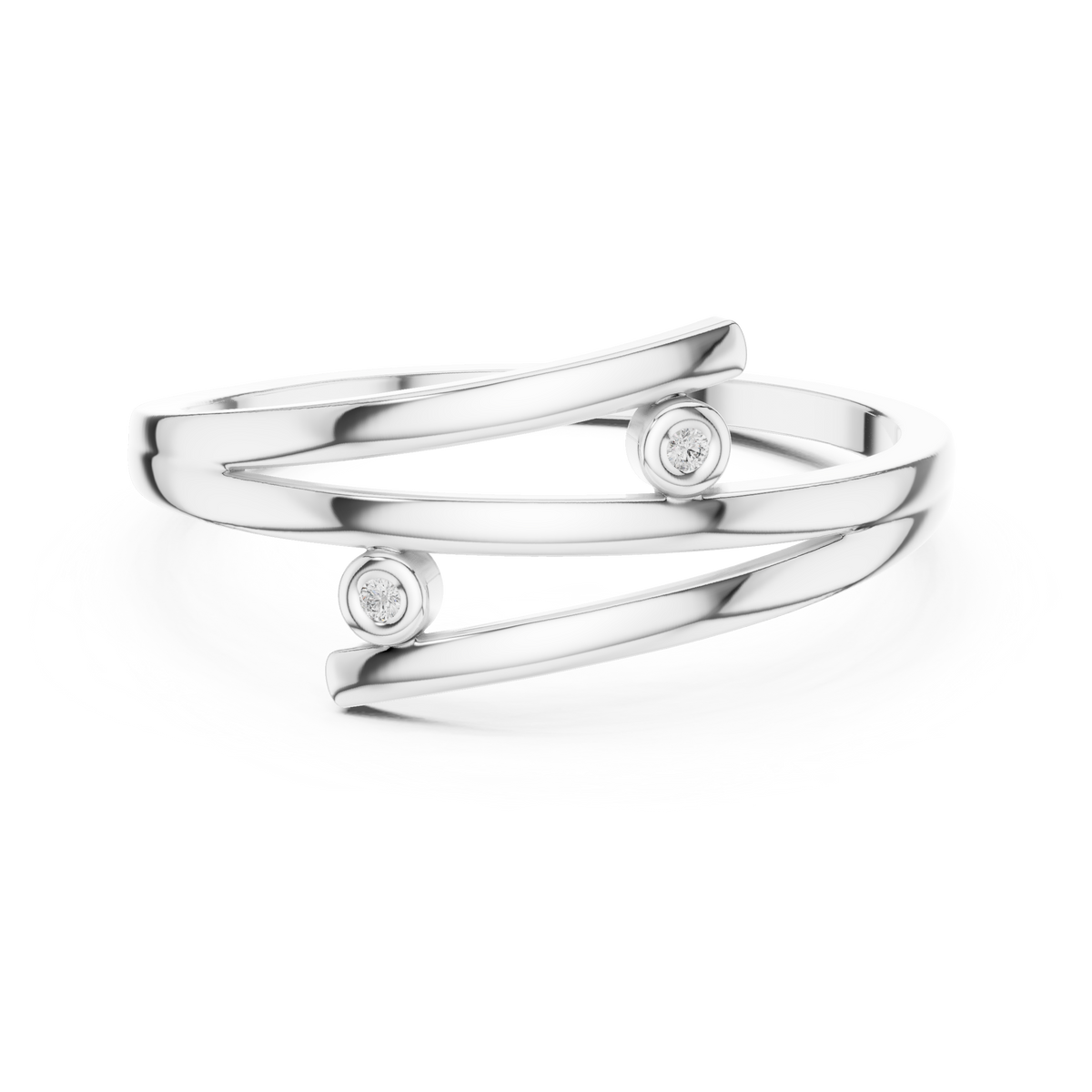 Sorellia Double Crossover Lab Grown Diamond Ring