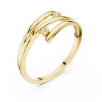Sorellia Double Crossover Lab Grown Diamond Ring