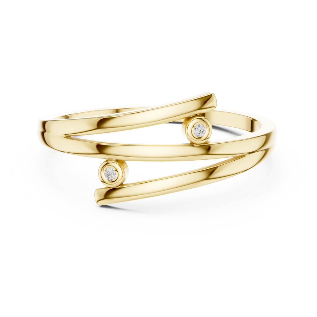Sorellia Double Crossover Lab Grown Diamond Ring
