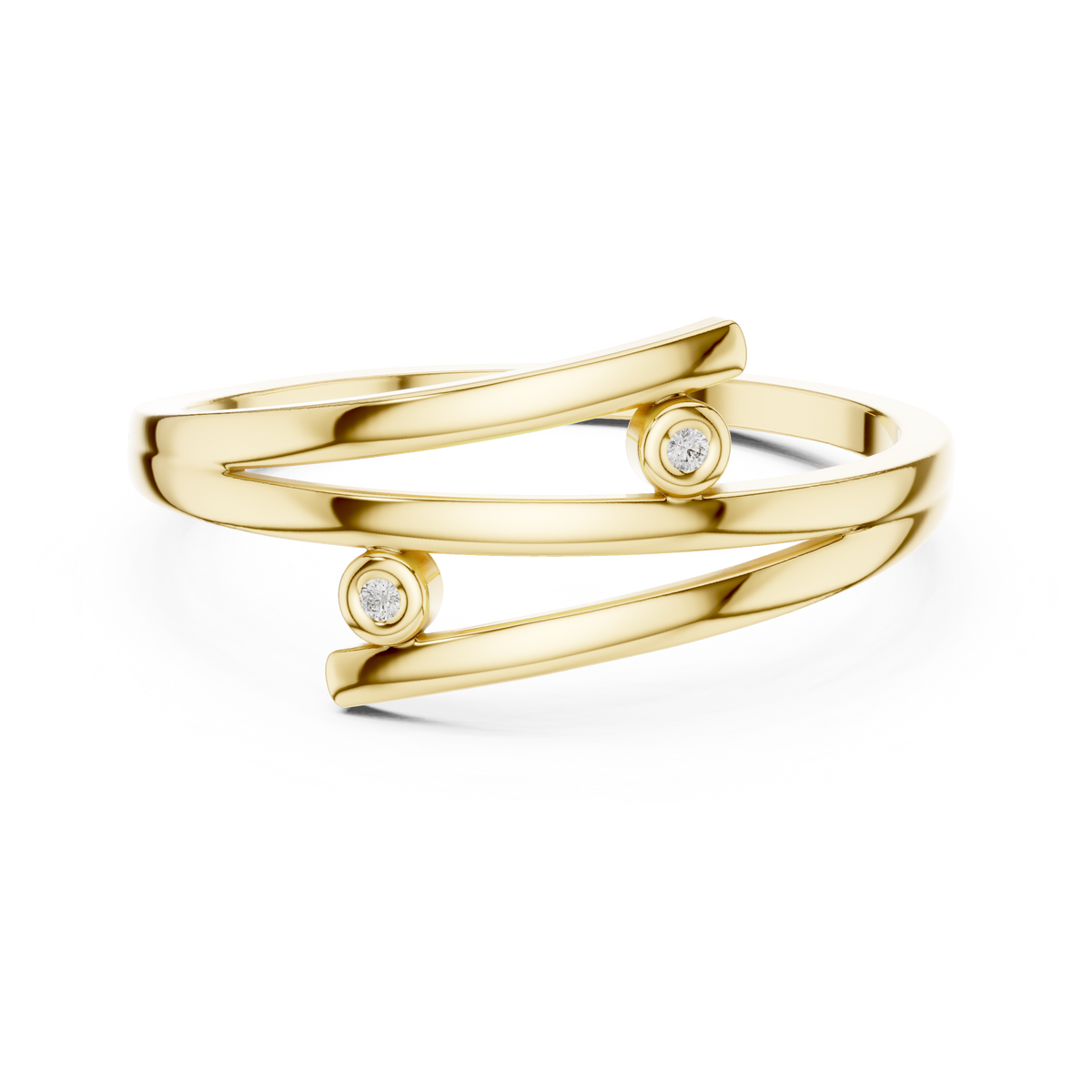 Sorellia Double Crossover Lab Grown Diamond Ring