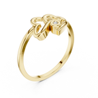 Amorielle Interlocking Heart Lab Grown Diamond Ring