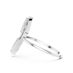 Sculpted Leaf Lab Grown Diamond Ring for Women