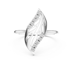 Sculpted Leaf Lab Grown Diamond Ring for Women