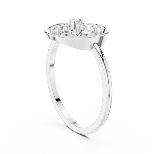 Botanical Orbit Lab Grown Diamond Ring for Women