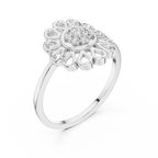 Radiant Petal Halo Lab Grown Diamond Ring for Women